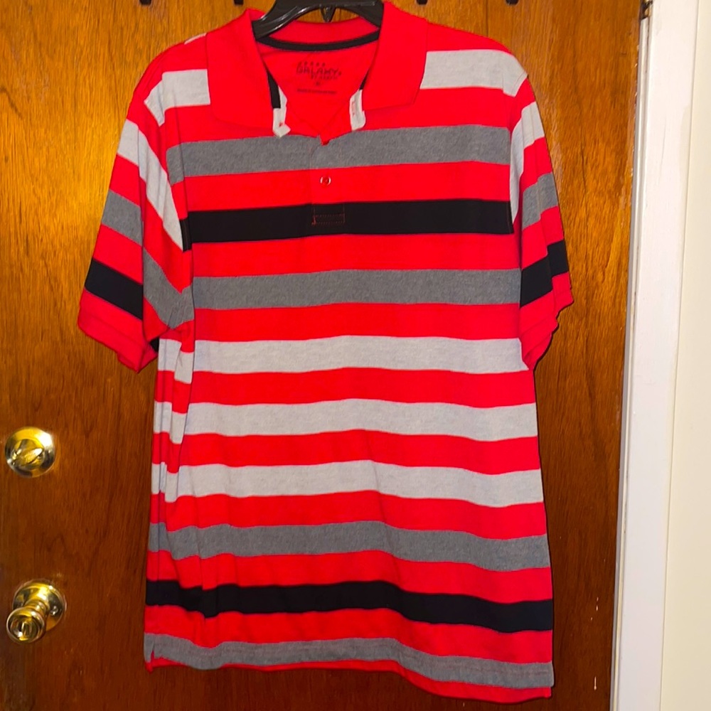 Red Stripe Polo Shirt